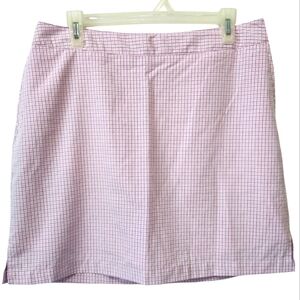 Play Dry Greg Norman Golf Skort Athletic Moisture‎ Wicking Pink Plaid 10